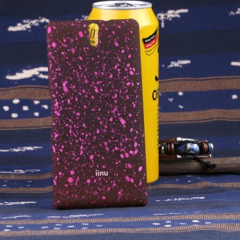 Пластиковый матовый непрозрачный чехол с голографическим принтом Звездная палитра для Sony Xperia C5 Ultra Пурпурный