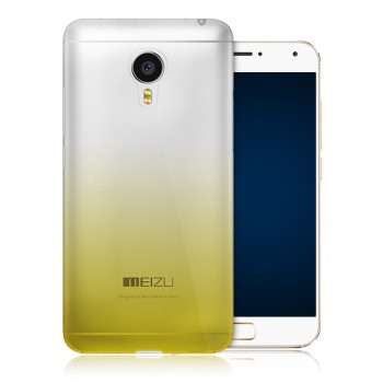 Силиконовый градиентный полупрозрачный чехол для Meizu MX5 Желтый