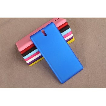 Пластиковый матовый непрозрачный чехол для Sony Xperia C5 Ultra Синий