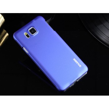 Пластиковый матовый металлик чехол для Samsung Galaxy Alpha Фиолетовый