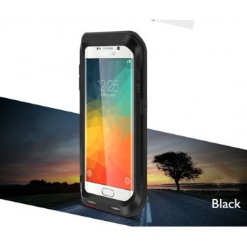 Ультрапротекторный пылевлагозащитный ударостойкий чехол металл/силикон/поликарбонат для Samsung Galaxy S6 Edge Plus
