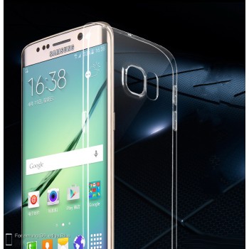 Силиконовый транспарентный чехол повышенной ударостойкости для Samsung Galaxy S6 Edge Plus