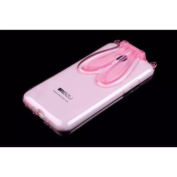 Силиконовый дизайнерский фигурный чехол со складными ушами для Meizu M1 Note Розовый