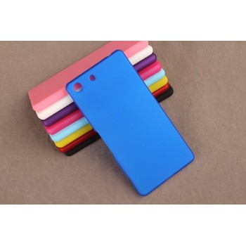 Пластиковый матовый непрозрачный чехол для Sony Xperia M5 Синий