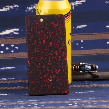 Пластиковый матовый чехол с голографическим принтом Звезды для Sony Xperia M5 Красный