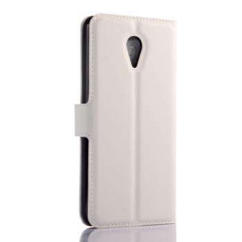 Чехол портмоне подставка на пластиковой основе с защелкой для Meizu M2 Mini Белый