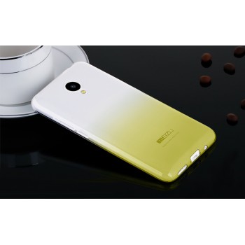 Силиконовый градиентный полупрозрачный чехол для Meizu M2 Mini Желтый
