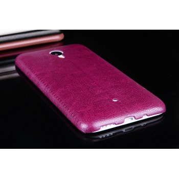Чехол из жесткого силикона с кожаным покрытием для Meizu M1 Note Розовый