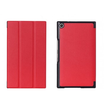 Чехол флип подставка сегментарный на поликарбонатной основе для ASUS ZenPad S 8 Красный