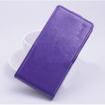 Чехол вертикальная книжка на силиконовой основе с магнитной застежкой для ASUS Zenfone Selfie Фиолетовый