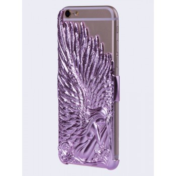 Объемная поликарбонатная накладка Ангел для Iphone 6 Plus Фиолетовый