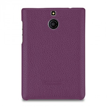 Кожаный чехол накладка (нат. кожа) для BlackBerry Passport Silver Edition Фиолетовый