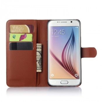 Чехол портмоне подставка с защелкой для Samsung Galaxy Note 5 Коричневый