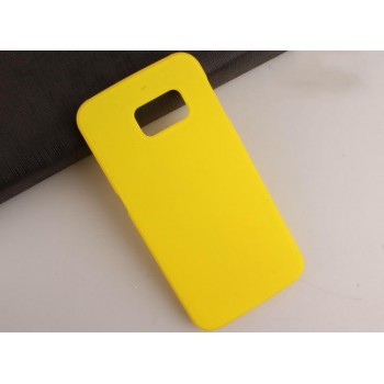 Пластиковый матовый непрозрачный чехол для Samsung Galaxy Note 5 Желтый