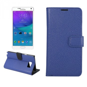 Чехол портмоне подставка с магнитной защелкой для Samsung Galaxy Note 5 Синий