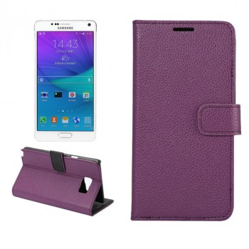 Чехол портмоне подставка с магнитной защелкой для Samsung Galaxy Note 5 Фиолетовый