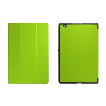 Чехол флип подставка сегментарный на поликарбонатной основе для Sony Xperia Z4 Tablet Зеленый