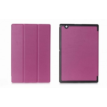 Чехол флип подставка сегментарный на поликарбонатной основе для Sony Xperia Z4 Tablet Фиолетовый