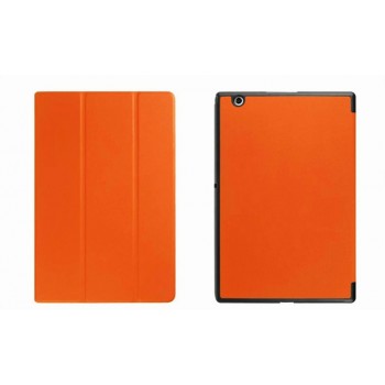 Чехол флип подставка сегментарный на поликарбонатной основе для Sony Xperia Z4 Tablet Оранжевый