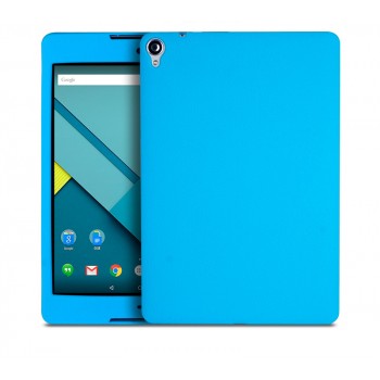 Силиконовый матовый непрозрачный чехол для Google Nexus 9 Голубой