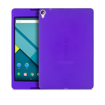 Силиконовый матовый непрозрачный чехол для Google Nexus 9 Фиолетовый