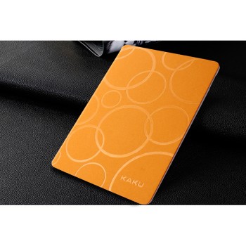 Чехол подставка на поликарбонатной основе текстура Круги для Xiaomi MiPad Оранжевый