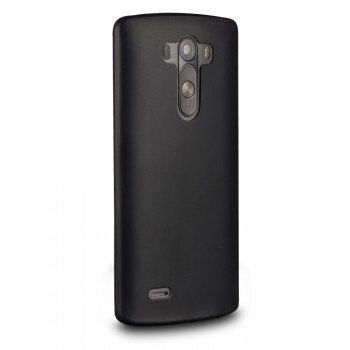 Силиконовый матовый нанотонкий 0.39 мм чехол для LG G3 (Dual-LTE) Черный