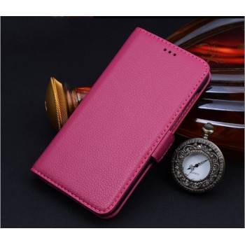Кожаный чехол портмоне (нат. кожа) для Samsung Galaxy Note 5 Розовый