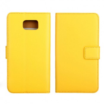 Чехол портмоне подставка для Samsung Galaxy Note 5 Желтый