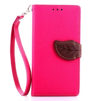 Чехол портмоне подставка на силиконовой основе с дизайнерской магнитной защелкой для Samsung Galaxy A8 Розовый
