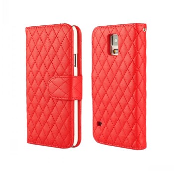 Чехол портмоне подставка с защелкой для Samsung Galaxy Note 4 Красный
