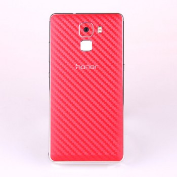 Защитная карбоновая пленка на заднюю поверхность для Huawei Honor 7 Красный