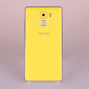 Защитная карбоновая пленка на заднюю поверхность для Huawei Honor 7 Желтый