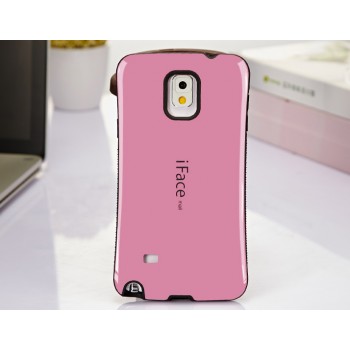 Силиконовый антиударный эргономичный чехол для Samsung Galaxy Note 4 Розовый