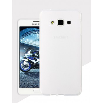 Силиконовый матовый полупрозрачный чехол для Samsung Galaxy A8 Белый