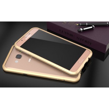 Металлический ультратонкий ультралегкий бампер для Samsung Galaxy A8 Бежевый