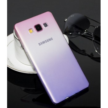 Силиконовый градиентный полупрозрачный чехол для Samsung Galaxy A8