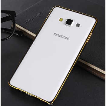 Металлический бампер с золотой окантовкой для Samsung Galaxy A8