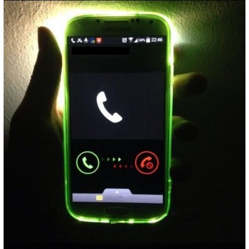 Силиконовый матовый чехол со светорассеивающим эффектом (необходима активация вспышки при звонке) для Samsung Galaxy A8 Зеленый