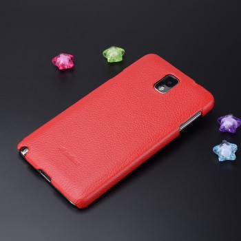 Кожаный чехол накладка Back Cover для Samsung Galaxy Note 3 Красный
