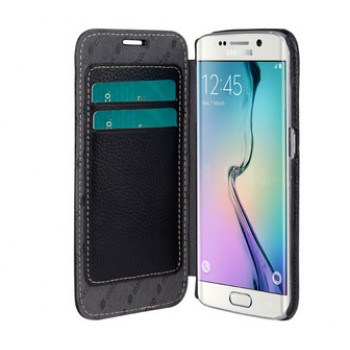 Кожаный чехол горизонтальная книжка с отделением для карт для Samsung Galaxy S6 Edge