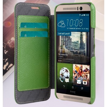 Кожаный чехол горизонтальная книжка с отделением для карт для HTC One M9