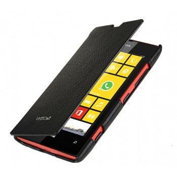 Кожаный чехол горизонтальная книжка для Nokia Lumia 520