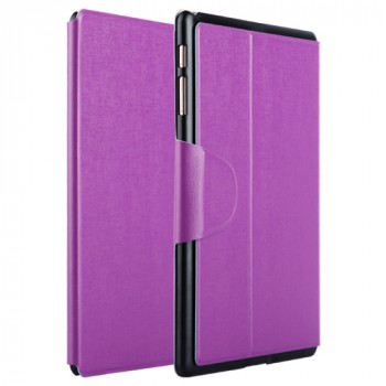 Чехол подставка на пластиковой основе со слотом для карт и застежкой текстурный Silk для Samsung Galaxy Tab S 10.5 Фиолетовый