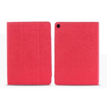 Текстурный чехол флип подставка сегментарный серия Glossy Shield для Nokia N1 Красный