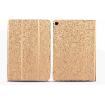 Текстурный чехол флип подставка сегментарный серия Glossy Shield для Nokia N1 Бежевый