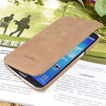 Кожаный чехол горизонтальная книжка для Samsung Galaxy Mega 6.3 Коричневый