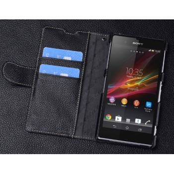 Кожаный чехол портмоне для Sony Xperia Z1