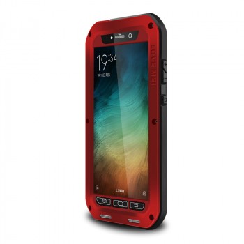 Антиударный пылевлагозащищенный гибридный премиум чехол силикон/металл/закаленное стекло для Xiaomi Mi Note Красный