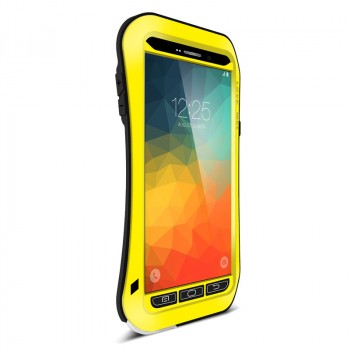 Антиударный пылевлагозащищенный гибридный эргономичный премиум чехол силикон/металл/закаленное стекло для Samsung Galaxy Note 5 Желтый